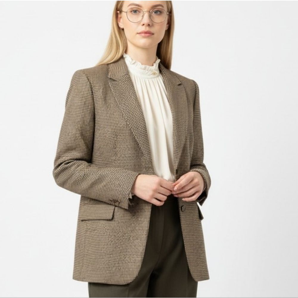 Classic Houndstooth Blazer